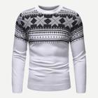 Romwe Men Christmas Print Sweater