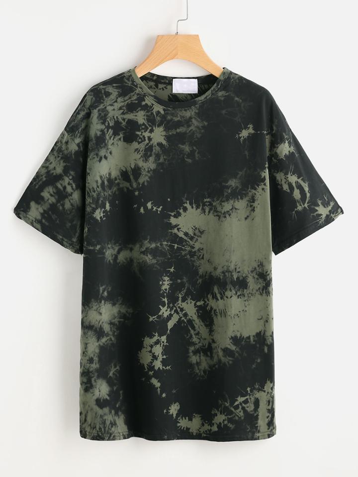 Romwe Water Color Tee Dress
