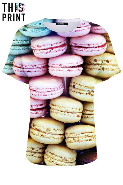 Romwe This Is Print Macarons Print T-shirt