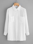 Romwe Dual Pocket Basic Shirt