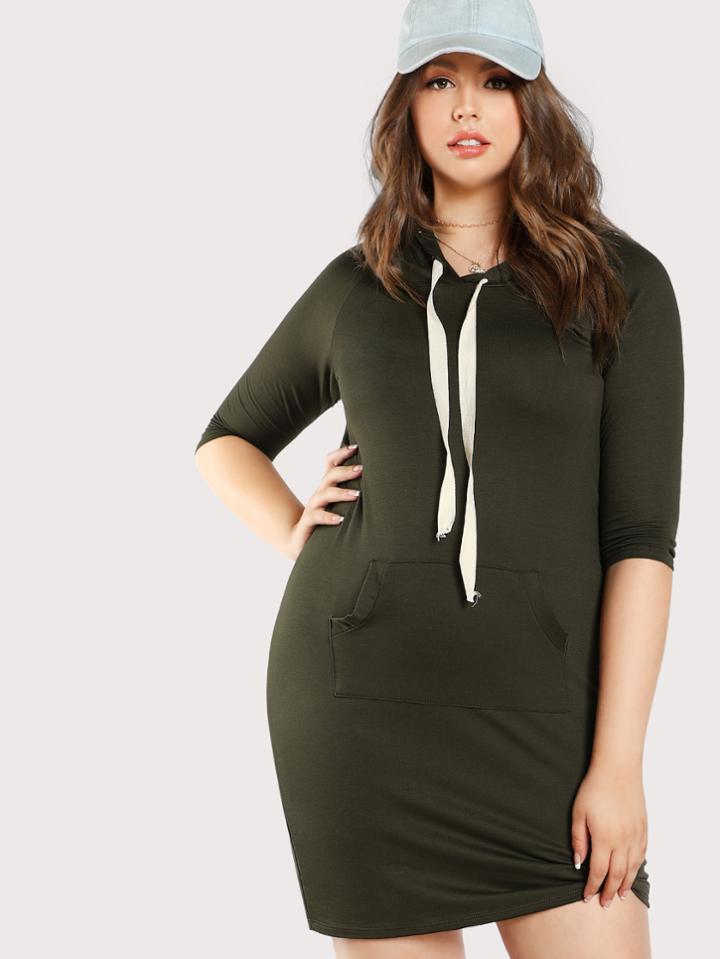 Romwe Basic Hoodie Dress