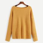 Romwe Plus Drop Shoulder Split Sleeve Sweater