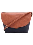 Romwe Color-block Pu Shoulder Bag