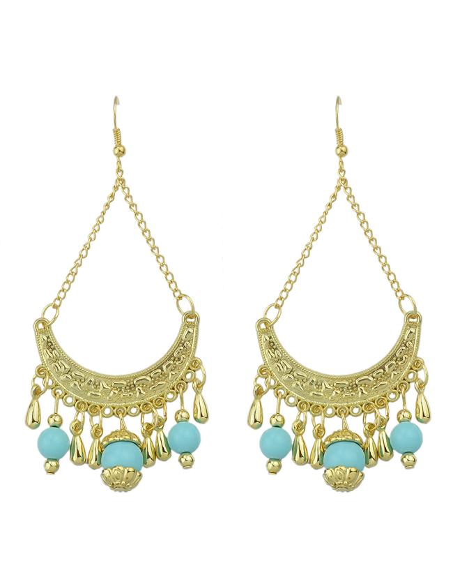 Romwe Newest Coming Grceful Style Ladies Blue Earrings