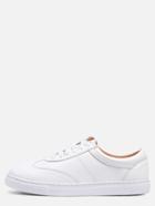 Romwe White Round Toe Lace-up Thick-soled Sneakers
