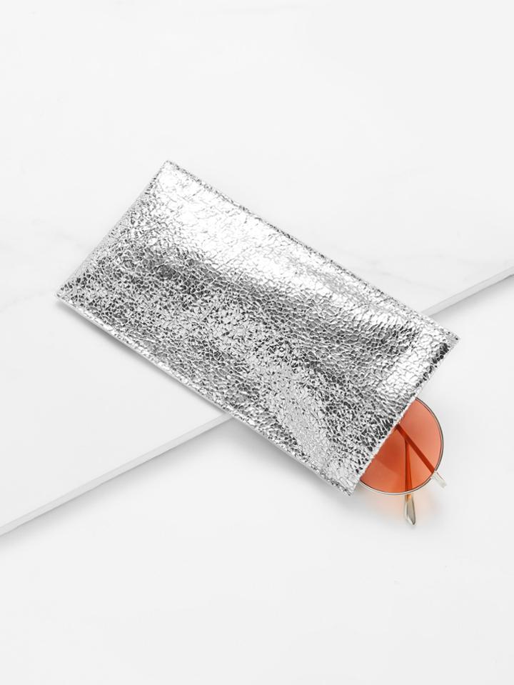 Romwe Metallic Storage Pouch