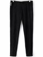 Romwe Women Zipper Suede Black Pant