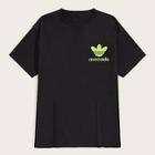 Romwe Guys Letter And Avocado Print Tee