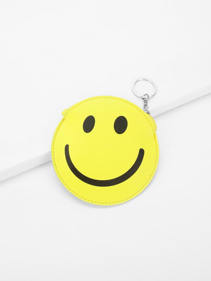 Romwe Round Smiley Face Coin Purse
