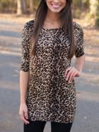 Romwe Leopard Print Long T-shirt