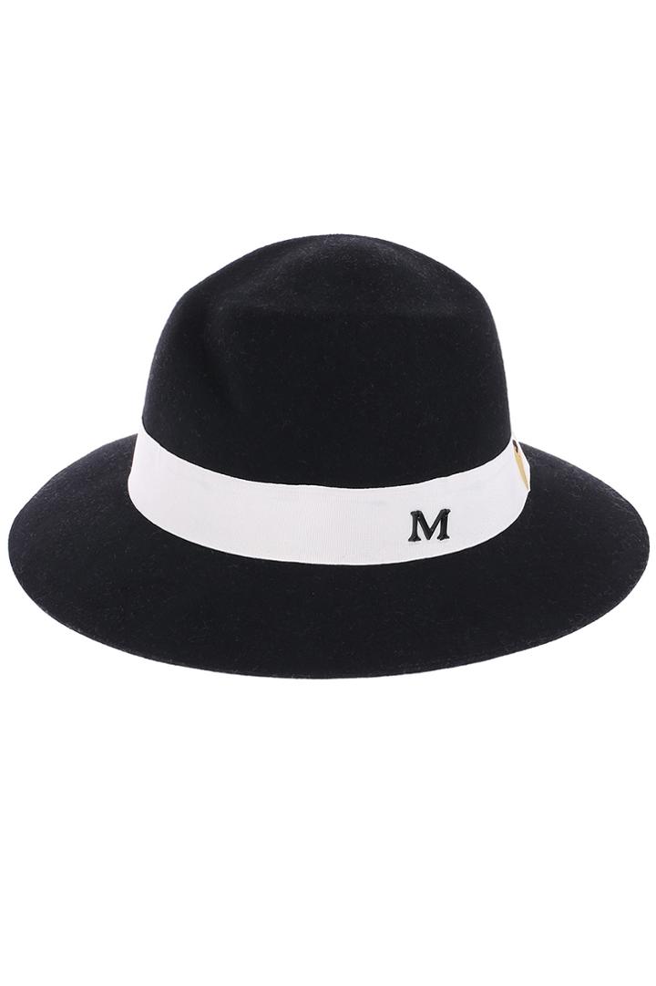 Romwe White M Band Black Hat