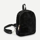 Romwe Faux Fur Design Zipper Backpack