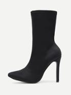Romwe Pointed Toe Stiletto Heeled Boots
