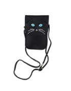 Romwe Black Cute Cat Pattern Shoulder Bag