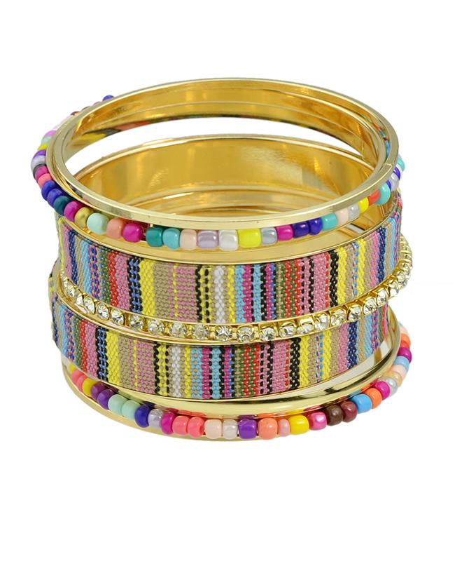 Romwe Colorful Braided Rope Bracelet