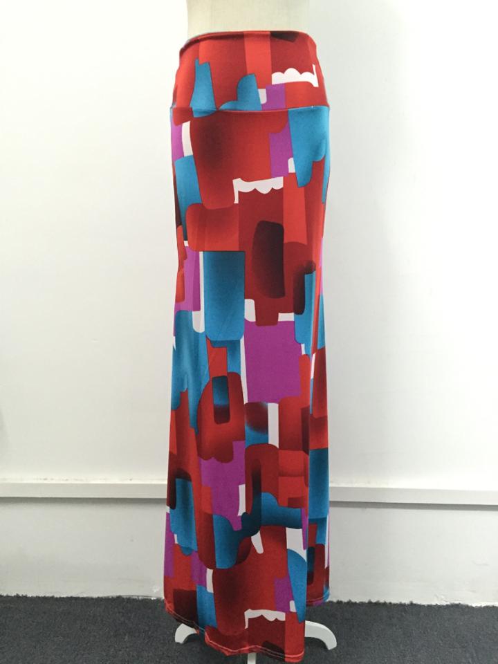 Romwe Color-block High Waist Tight Skirt