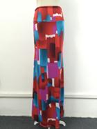 Romwe Color-block High Waist Tight Skirt