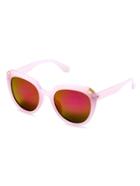 Romwe Pink Frame Iridescent Lens Classic Sunglasses