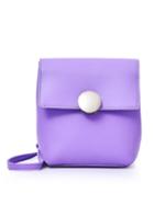 Romwe Purple Faux Leather Turnlock Flap Bag