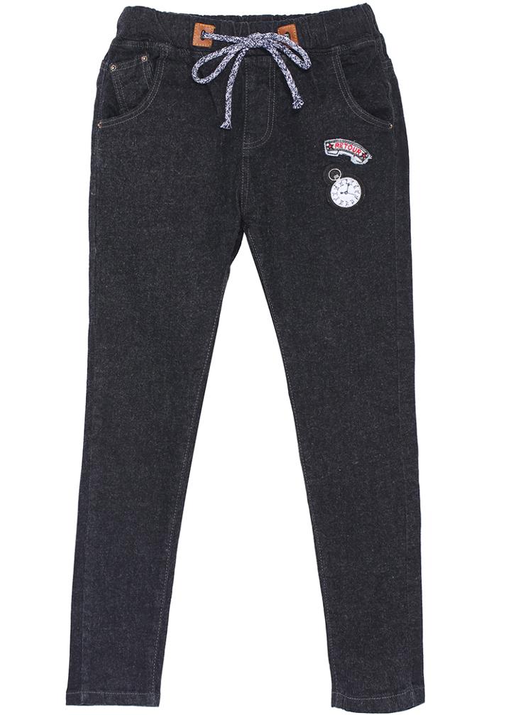 Romwe Drawstring Black Denim Pant