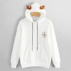 Romwe Snowflake And Letter Embroidered Sweatshirt
