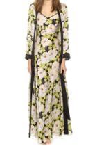 Romwe Floral Print Self-tie Drawstring Maxi Dress