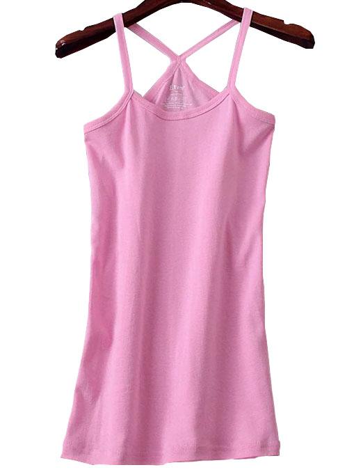 Romwe Spaghetti Strap Pale Pink Cami Top