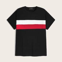 Romwe Guys Color Block Tee