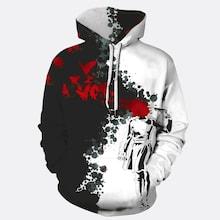 Romwe Men 3d Figure Print Hooded Sweatshirt