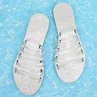 Romwe Transparent Hollow Out Slippers