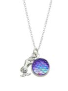 Romwe Purple Color Cute Simple Colorful Multicolored Fish Necklace