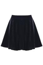 Romwe Black Metallic Skirt