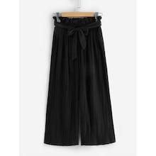 Romwe Plus Wide Leg Solid Pant