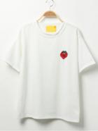 Romwe Strawberry Embroidered White T-shirt
