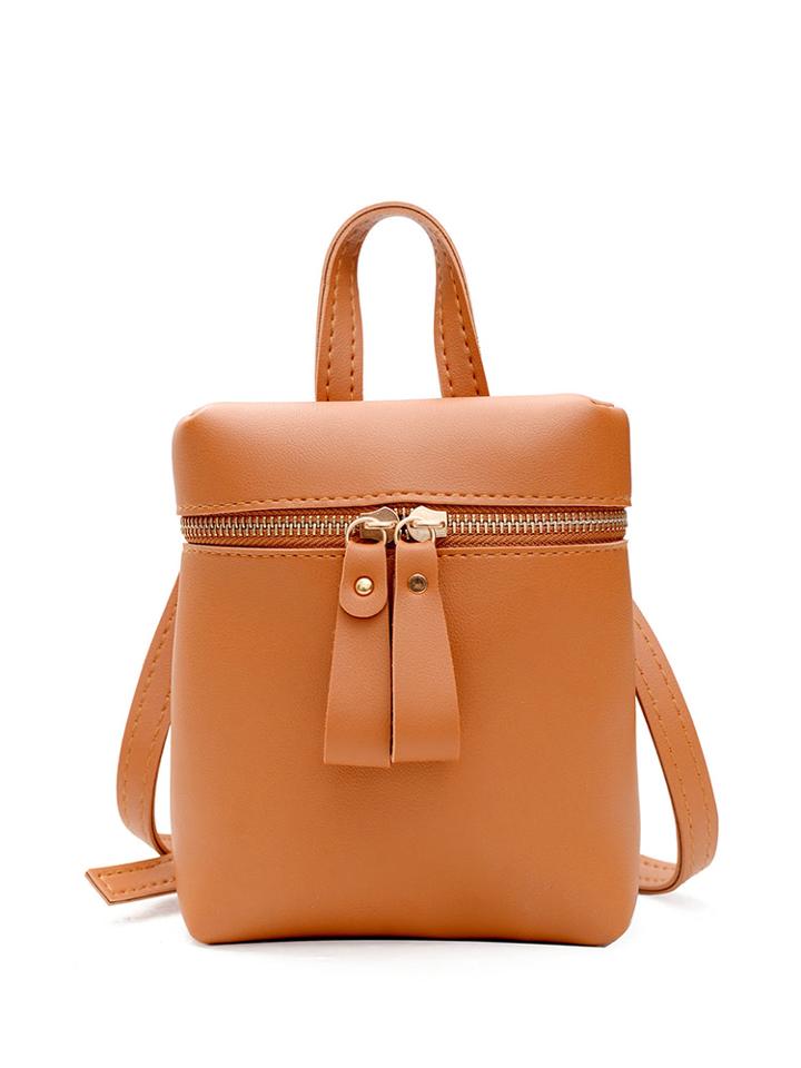 Romwe Zip Around Bucket Bag
