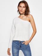 Romwe One Shoulder Pullover Sweater