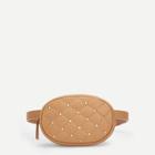 Romwe Studded Detail Quilted Bum Bag
