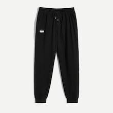 Romwe Guys Patch Detail Drawstring Sweatpants