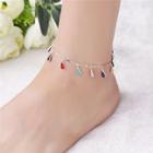 Romwe Waterdrop Decorated Chain Anklet