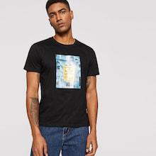 Romwe Guys Graphic Print Round Neck Tee