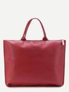 Romwe Oversized Pu Plain Tote Bag