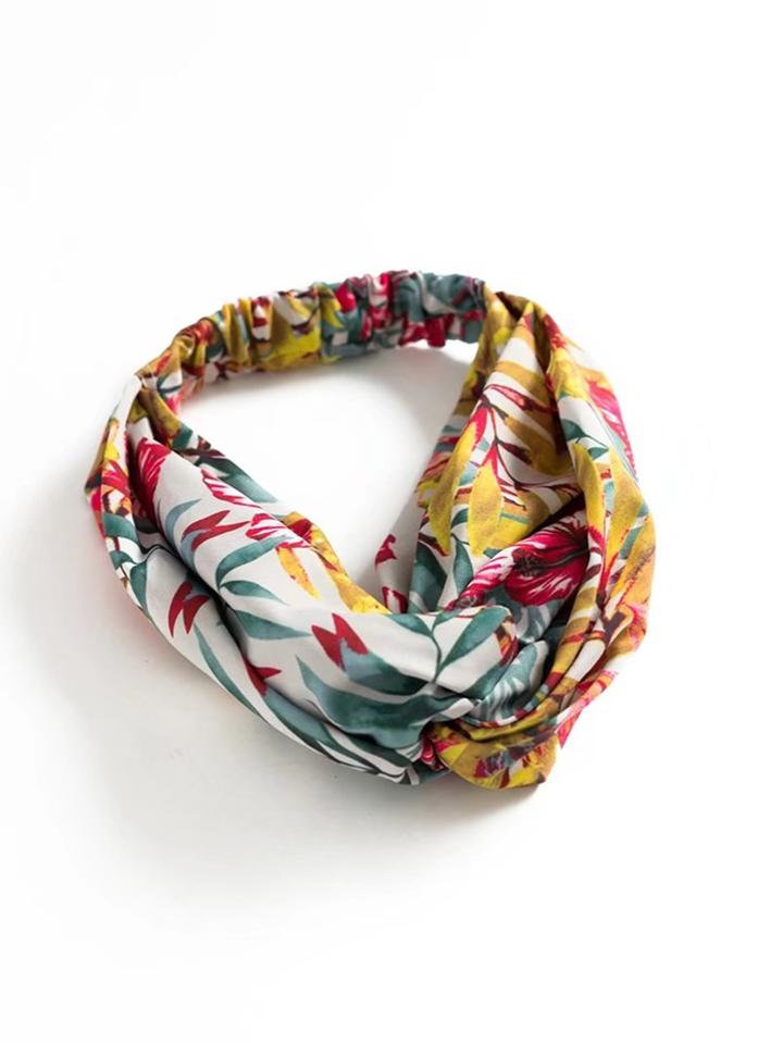 Romwe Floral Print Turban Headband