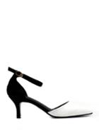 Romwe White Ankle Stap Pointed Heeled Sandals