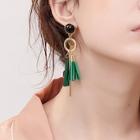 Romwe Tassel & Bar Design Drop Earrings