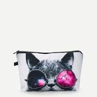 Romwe Cat Print  Makeup Bag