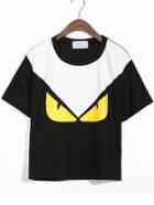Romwe Carttoon Print Loose T-shirt