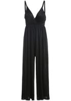 Romwe Spaghetti Strap Wide Leg Jumpsuit