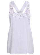 Romwe Y-back Lace Insert Embroidered Vest