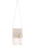 Romwe White Crochet Tassel Shoulder Bag