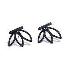 Romwe Bar Detail Open Stud Earrings